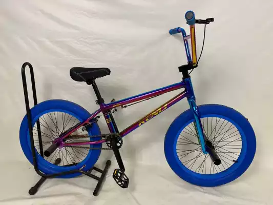 Детский подростковый трюковый Kenli BMX, 20д синий